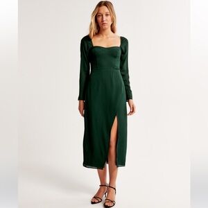 NWT A&F The A&F Camille Long-Sleeve Midi Dress SIZE SP